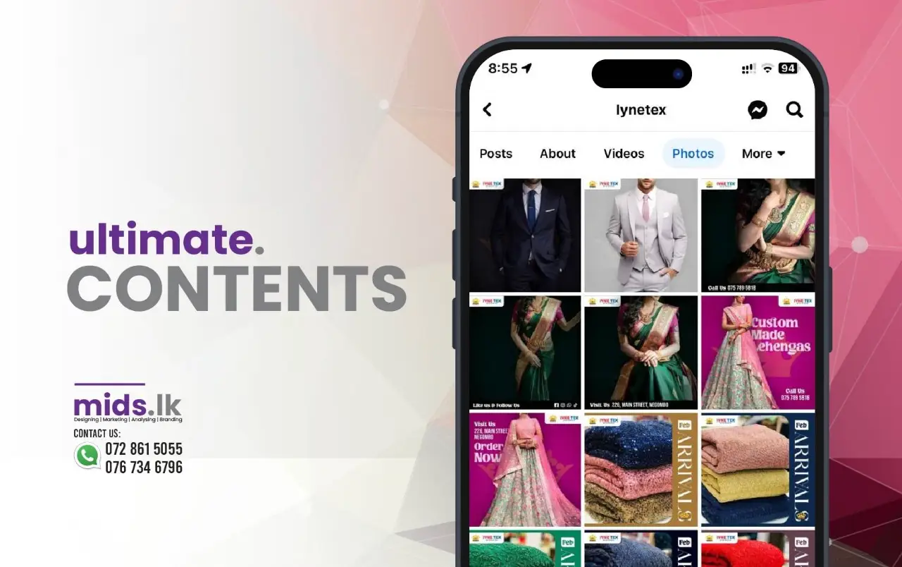 Textile brand social media design